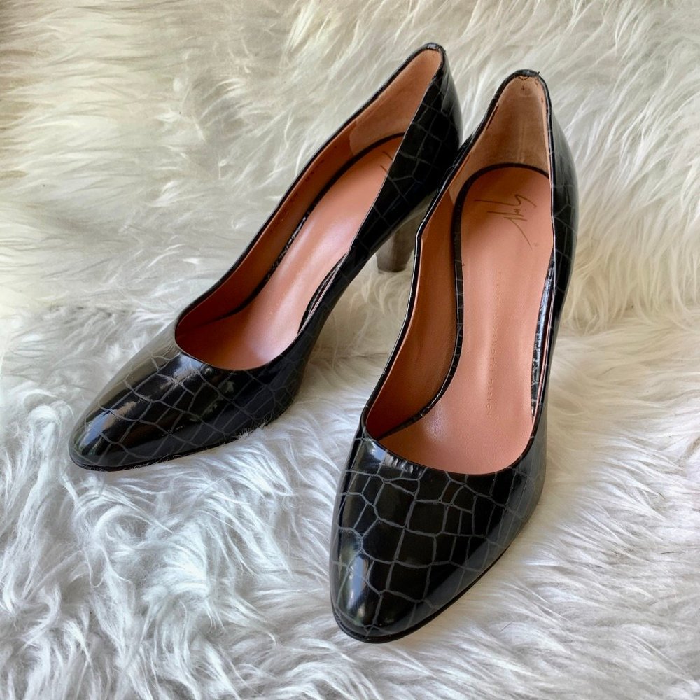 Giuseppe Zanotti Patent Croc Embossed Heel 39 / 9
